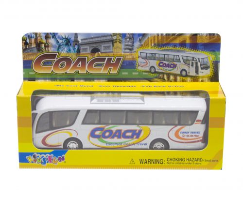 Інерційний автобус "Coach" (білий)