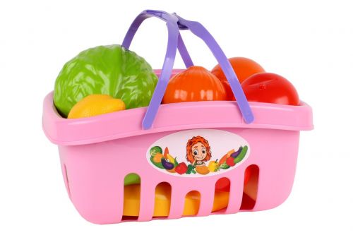 Набір продуктів у кошику (рожевий)