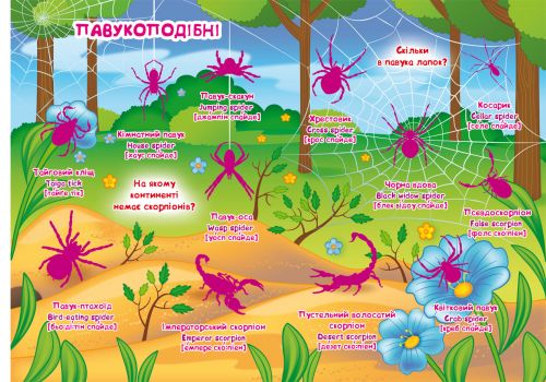 Велика книга "Розвиваючі наклейки. Розумні завдання. Комахи і павукоподібні" (укр)