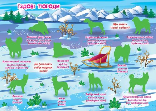 Велика книга "Розвиваючі наклейки. Розумні завдання. Собаки" (укр)