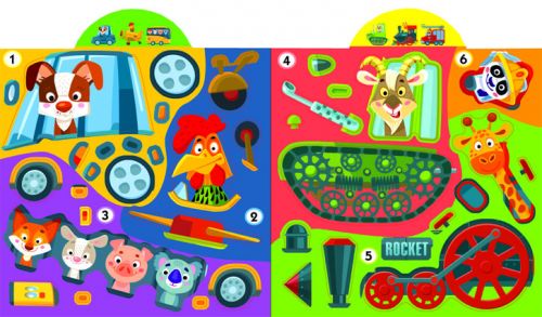 Книга "Играйка-Развівайка. Техніка", 63 наклейки (укр)