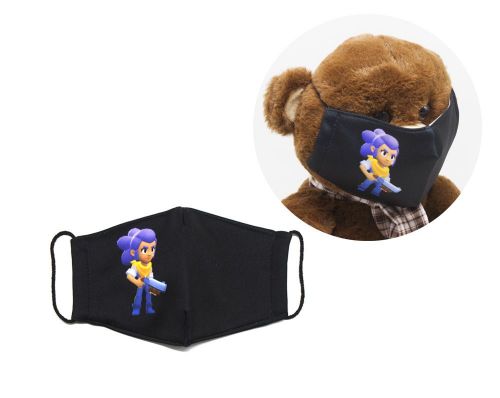 Багаторазова 4-х шарова захисна маска "BRAWL STARS Шеллі" розмір 3, 7-14 років
