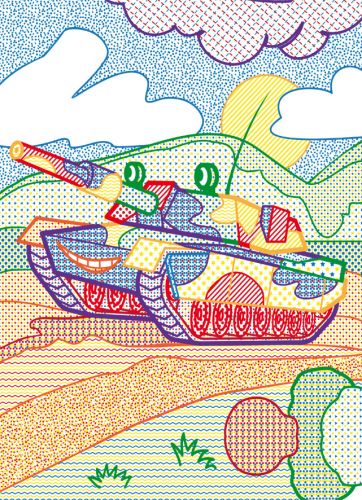 Книга "Великі водні розмальовки: Військова техніка"