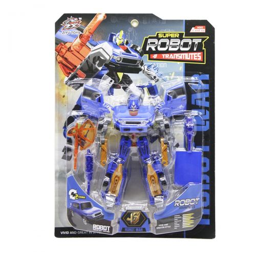 Уцінка. Трансформер "Super Robot", синій - погано збирається у машинку