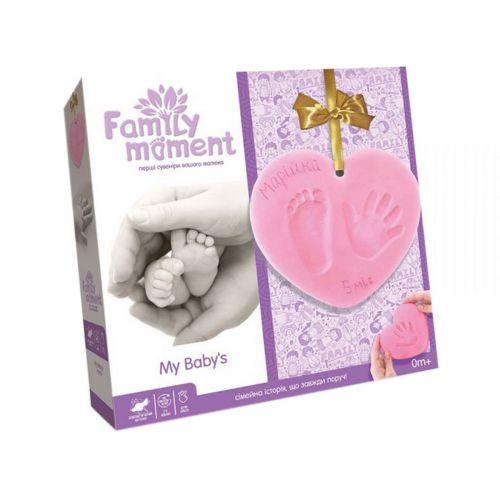 Уценка. Набір для відбитка ручки і ніжки "Family Moment", FMM-01-02U (укр) - немного подсох пластилин