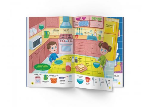 Книга з наклейками "English. Мої перші слова" (укр)