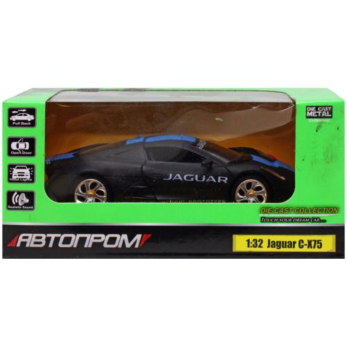 Уцінка. Машина метал. 68399 (7947) (48шт / 2) "АВТОПРОМ", 1: 32 Jaguar C-X75, 3 кольори, світло, звук, в коробці 18 * 9 - Пошкоджена упаковка