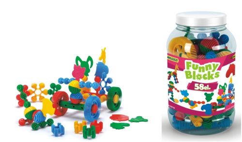 Конструктор "Funny blocks", 58 елементів, велика банка