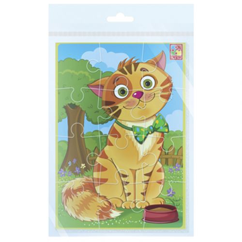 Мʼякі пазли А5 "Рудий котик" (12 елем)