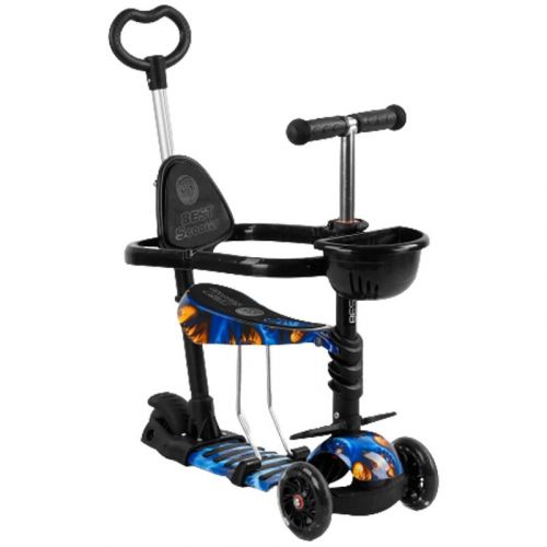 Уцінка. Самокат з ручкою 5в1 "Best Scooter", різнокольоровий - немаэ кріплення для захистного бамперу