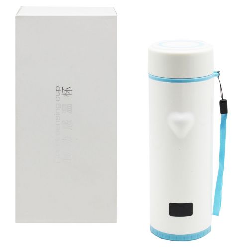 Уцінка. Термос "Heart Sensing Cup LED" 360 мл (блакитний) Брудна упаковка, погано тримає температуру