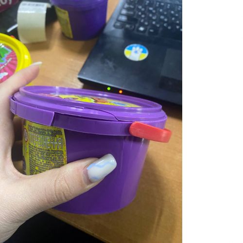 Уцінка. Кінетичний пісок "KidSand", бузковий, 600 г тріснутий