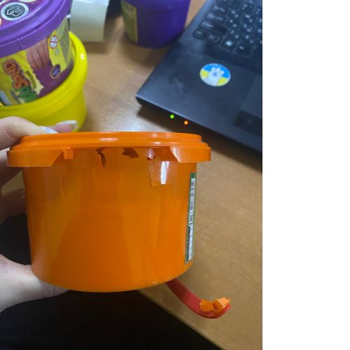 Уцінка. Кінетичний пісок "KidSand", помаранчевий, 500 г тріснутий