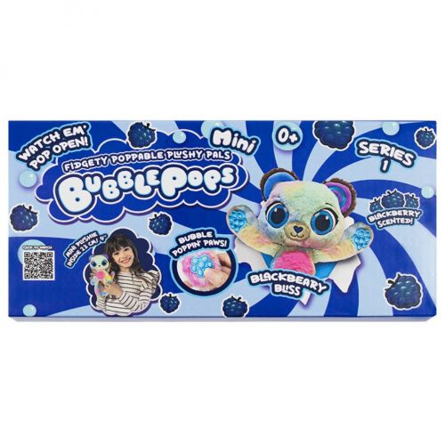 М’яка іграшка з ароматом "Bubble Pops міні. Чорничне медвежа" (20 см)