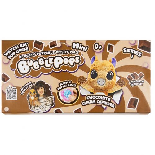 М’яка іграшка з ароматом "Bubble Pops міні. Шоколадна капібара" (20 см)