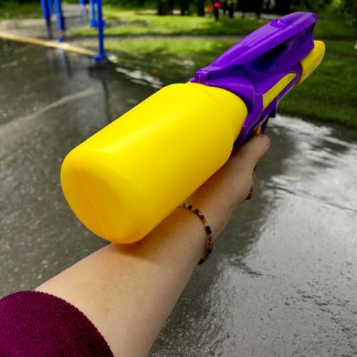 Водний пістолет, помповий механізм, (39 см) cалатовий