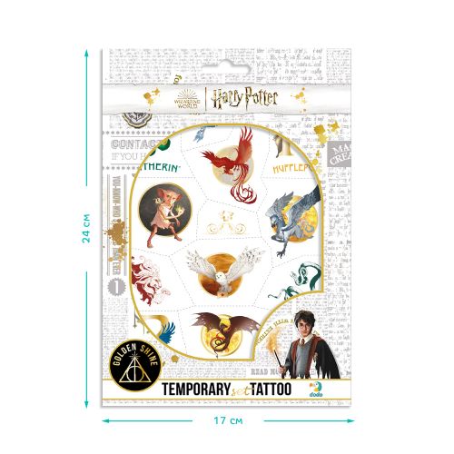 Набір дитячих тимчасових татуювань "Harry Potter. Символи", А5, 2 аркуші