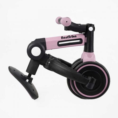 Велосипед 3-х колісний BS-11402 Best Trike колеса EVA переднє 8’’, заднє 6’’, нейлонова рама, трансформується у велобіг,підсвічування, в коробці