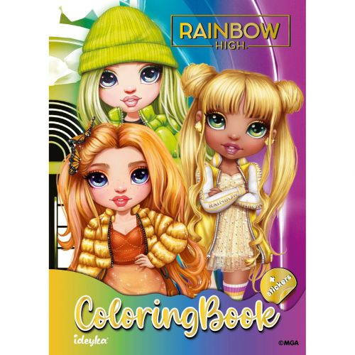 Книжка-розмальовка зі стікерами "Rainbow"