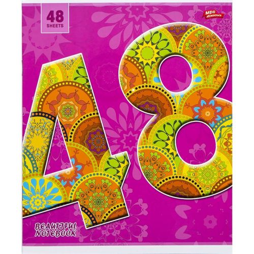 Зошит кольоровий 48 аркушів, клітинка (16 штук в упаковці)