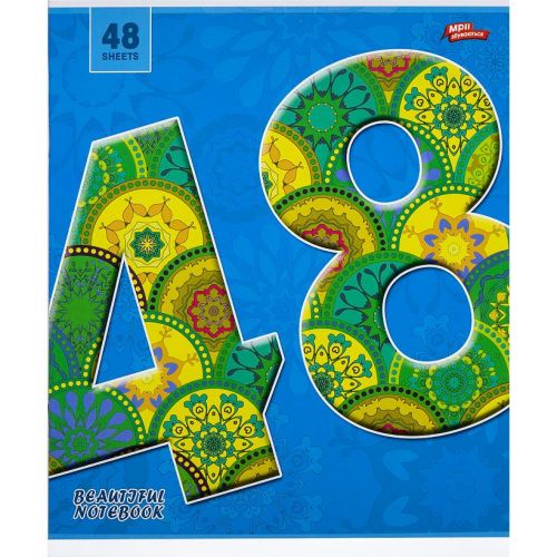 Зошит кольоровий 48 аркушів, клітинка (16 штук в упаковці)