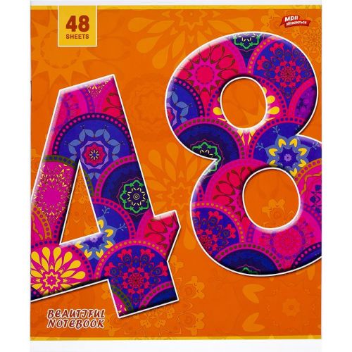 Зошит кольоровий 48 аркушів, клітинка (16 штук в упаковці)