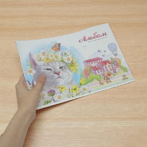 Альбом для малювання, 100г, на скобі, 202х292 мм, 16 аркуш. МІКС ВИДІВ