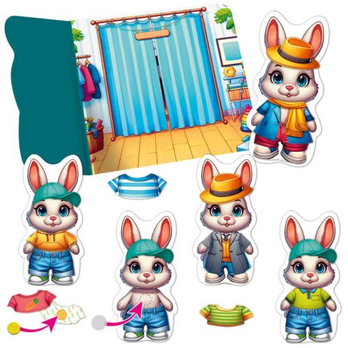 Гра розвиваюча Vladi Toys з липучками "Зайчик"