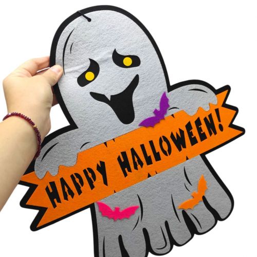 Декор з фетру 3мм "Привид Happy Hellowееn" ХН-100