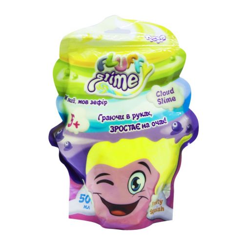 Уцінка. Слайм Fluffy Slime укр 500 г жовтий - Пошкоджена упаковка витікає