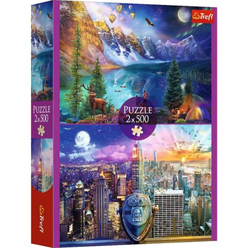 Пазли 2в1, 500 ел "Тур Америкою"