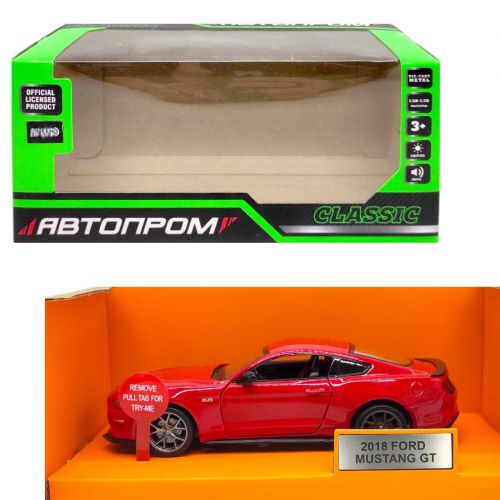 Машинка металева "АВТОПРОМ 1:34 Ford Mustang GT" мікс видів