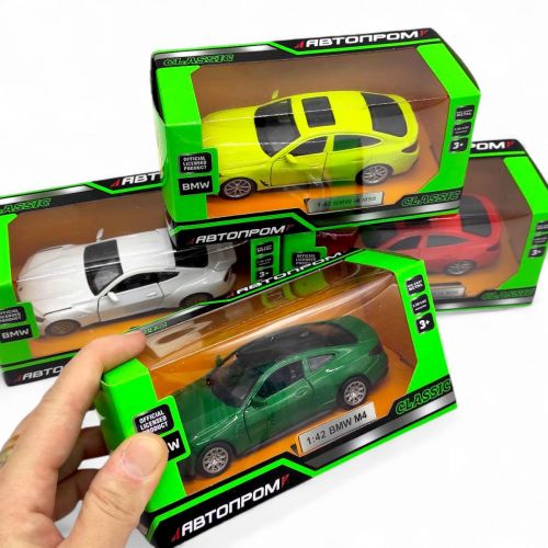 Машинка металева "АВТОПРОМ. 1:43 BMW I4 M50" (червона)