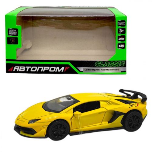Уцінка. Машинка металева "АВТОПРОМ Lamborghini Aventador" (ЖОВТА) - ПОШКОДЖЕНА УПАКОВКА