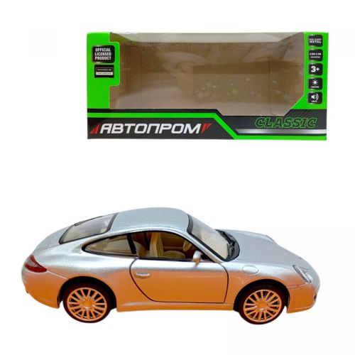 Уцінка. АВТОПРОМ 1:32  Porsche 911 Carrera S (СІРИЙ) - Пошкоджена упаковка