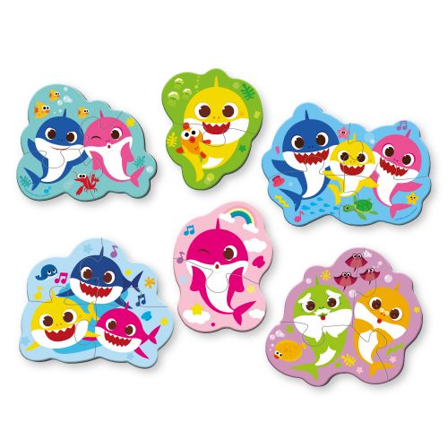 Пазл "Baby Shark" (2 пазли × 2 ел., 2 пазли × 3 ел., 2 пазли × 4 ел.)