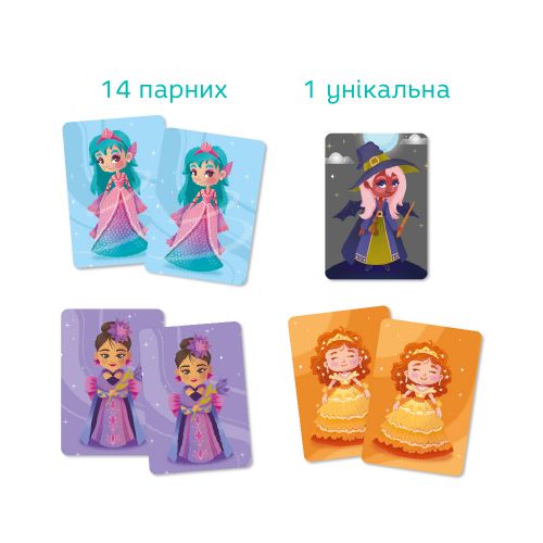Карткова гра «Принцеси та Чаклунка» укр