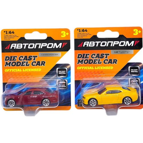 Машина металева АВТОПРОМ, 1:64, мікс видів (планшет 10*3,5*12 см)