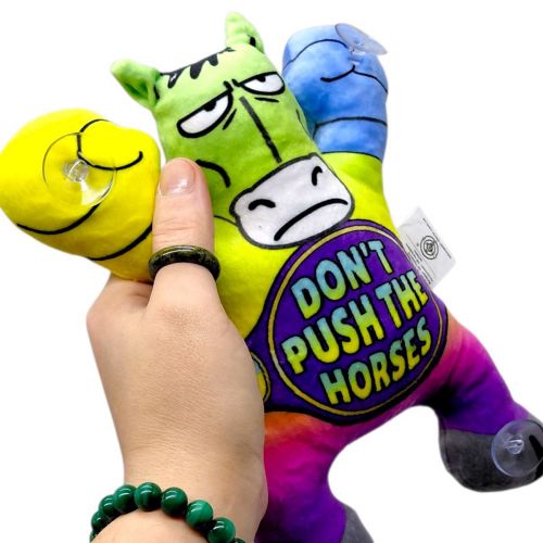 Іграшка м’яконабивна Кінь на липучках 22см(DON`T PUSH THE HORSES ЗЕЛЕНИЙ)
