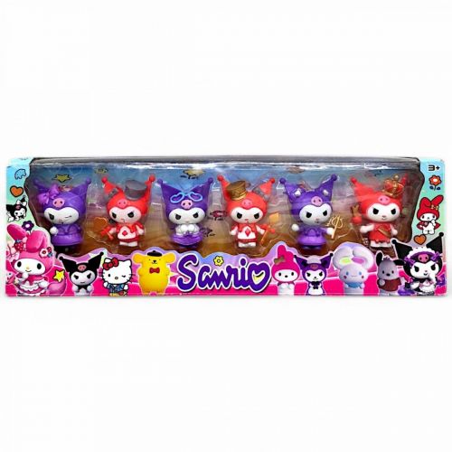 Уцінка. Фігурки аніме "Sanrio: Куромі", 6 фігурок, висота 7 см Пошкоджене пакування