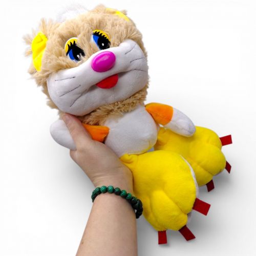 Мʼяка іграшка "Коротишка кіт", 14х20х24 (ЖОВТИЙ)