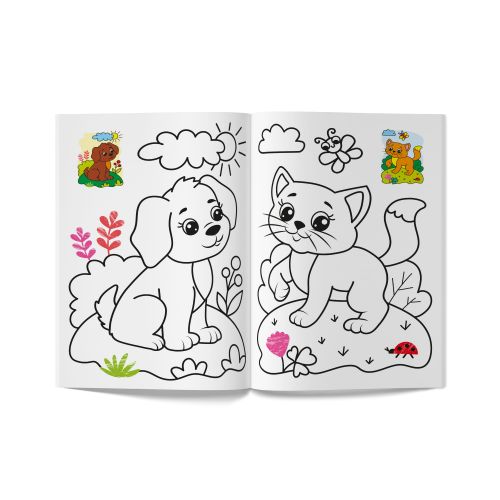 Книга розмальовка "Кольорованка. Тваринки"