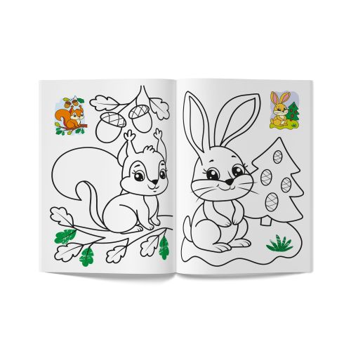 Книга розмальовка "Кольорованка. Тваринки"