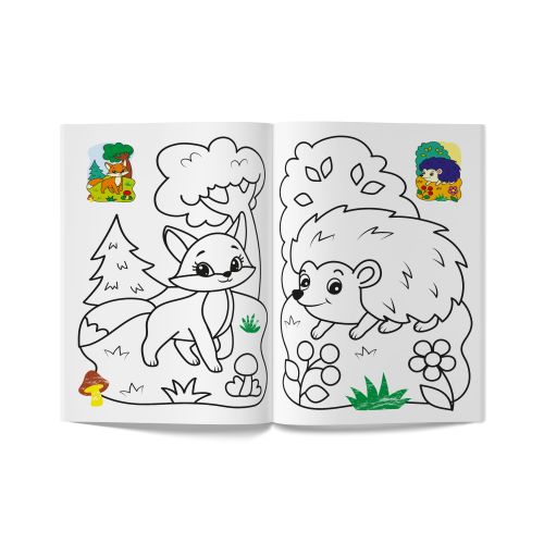 Книга розмальовка "Кольорованка. Тваринки"