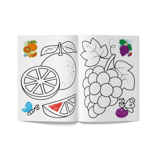 Книга розмальовка "Кольорованка. Фрукти"