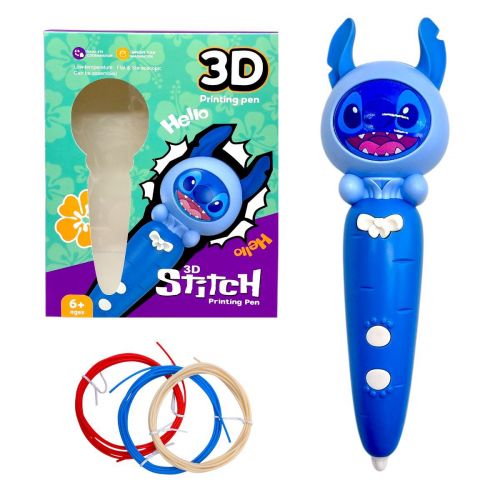 3D ручка Стіч (СИНІЙ), для створення 3D малюнків та моделей