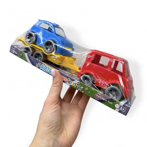 Набір авто Kid cars Sport (автобус жовтий + машинка синя)