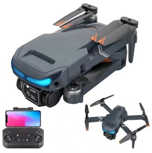 Квадрокоптер на радіокеруванні (headless mode, LED light, уникає перешкоди, оберти на 360, керування з додатка, Wi-fi камера, безщітковий мотор, пульт керування 2.4 G, футляр)