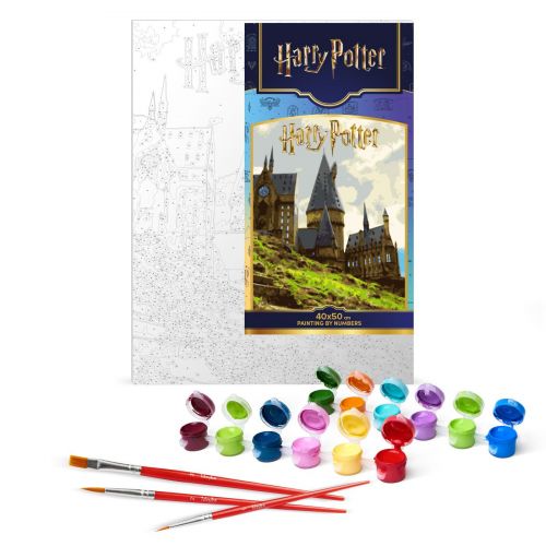 Картина за номерами з фарбами металік "Harry Potter: Пейзаж Гоґвортсу" 40х50см