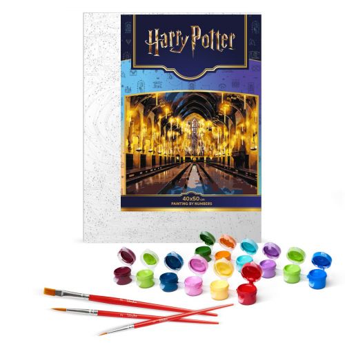 Картина за номерами з фарбами металік "Harry Potter: Велика зала" 40х50см